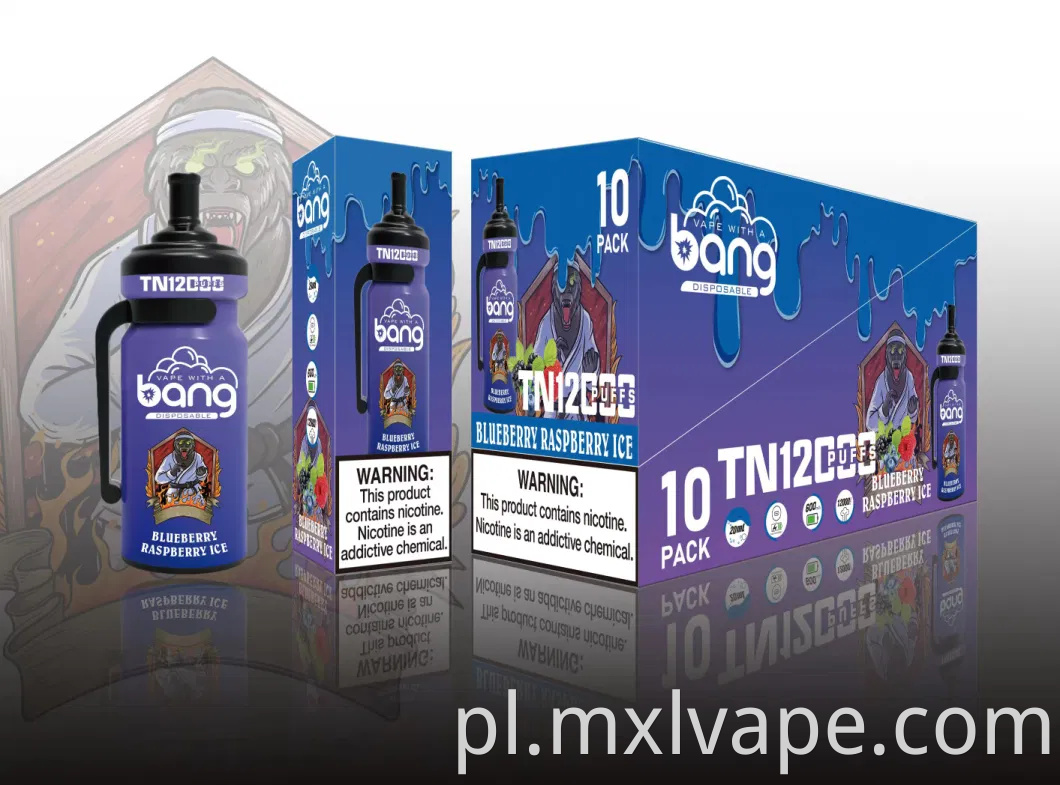 China hurtowa niestandardowa waporyzator jednorazowy vaper pióra bang tn 12000 puffs w magazynie